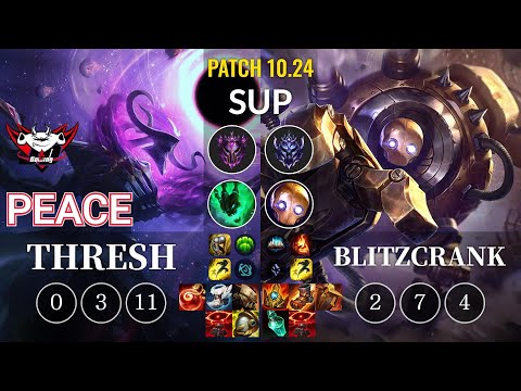 JDG Peace Thresh vs Blitzcrank Sup - KR Patch 10.24