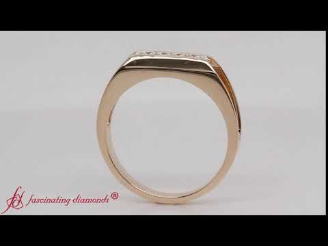 5 Stone Split Diamond Wedding Band In 14K Yellow Gold-FDMR1274