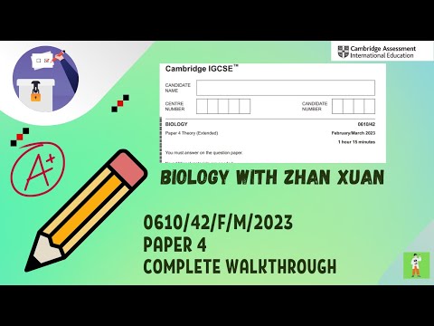 IGCSE Biology (0610) - 0610/42/F/M/23 | Feb/March 2023 Paper 42 (Extended)