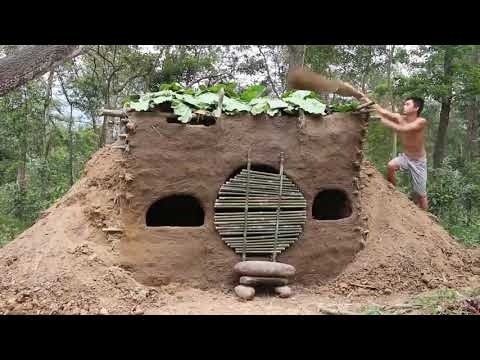 20 Days Survival And Build In The Rain Forest   Full Video +++++ 11