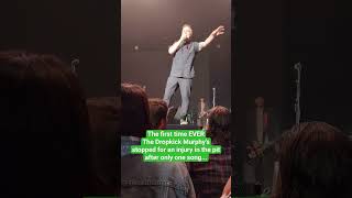 First time EVER Dropkick Murphy&#39;s stopped a show after ONE song for an injury #dropkickmurphys #punk