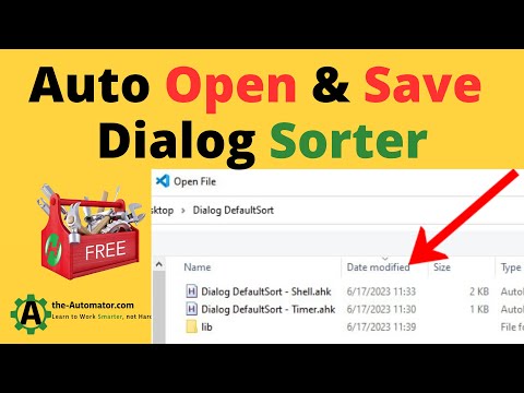Open and Save Dialog Sorter