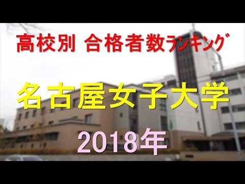 栄養学科 名古屋女子大学 高校別合格者数ランキング 2018年【グラフでわかる】