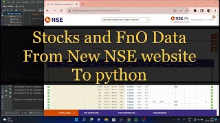 Import data from New #NSE INDIA website to Python | No cookies