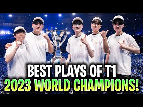 T1 WORLDS CHAMPION 2023 MONTAGE - BEST PLAYS OF T1 IN WORLDS 2023 LEAGUE OF LEGENDS