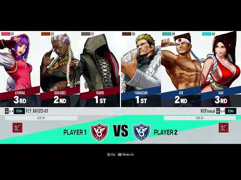 RAYZO (Kukiri/Dolores/Athena) vs. Emsal (Joe/Mai/Yamazaki) Loser Semi-Finals - KOFXV ICFC EU W3