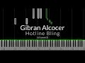Gibran Alcocer - Hotline Bling (slowed) Piano Tutorial