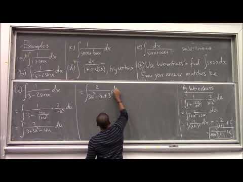 Math 212 GH Lecture 6 - Integration Strategy: How to approach Integrals; Integral Game; Weierstrass