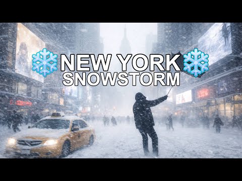 ❄️EXTREMLEY Heavy Snowstorm in NEW YORK 2026 , Walking Through the Blizzard