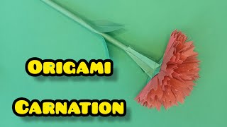 How to make an amazing carnation with paper? (Professional origami tutorial)