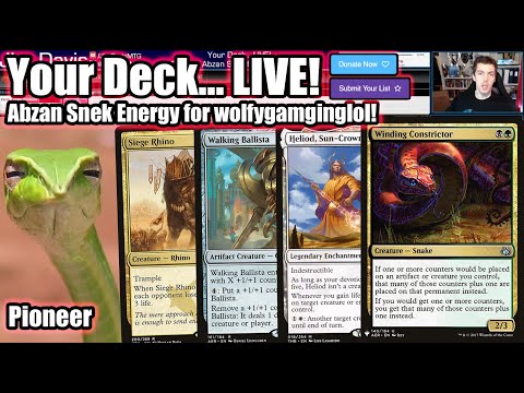 Your Deck... LIVE! Pioneer Abzan Snek Energy for wolfygaminglol - Skeptical Snake Is Skeptical