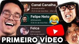 RIDÍCULO! ASSISTINDO OS PRIMEIROS VÍDEOS DOS YOUTUBERS FAMOSOS ft Irmãos Piologo