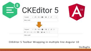 CKEditor 5 Toolbar in Multiple Lines Angular 10 | how to configure Multiline Toolbar in Angular 10
