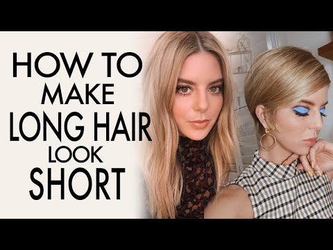 Short Hair Tutorial Time Lapse - How To Make Long Hair Look Short - Faux Short Hair