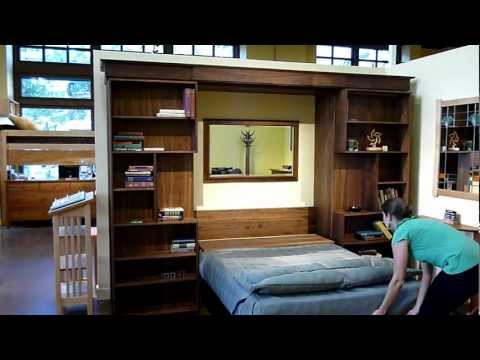Library Wall Bed - Hardwood Artisans
