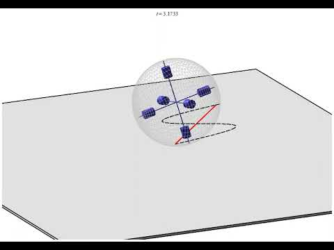 Chaplygin sphere on a moving plane (line)