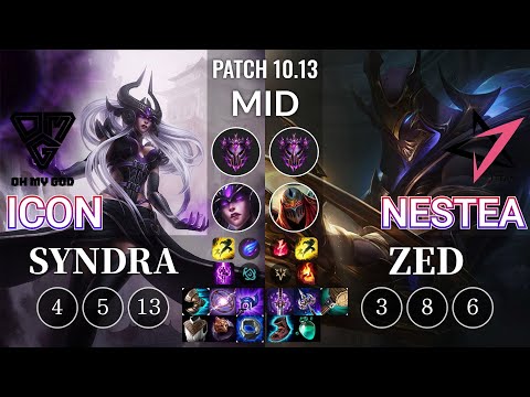 OMG icon Syndra vs JT Nestea Zed Mid - KR Patch 10.13