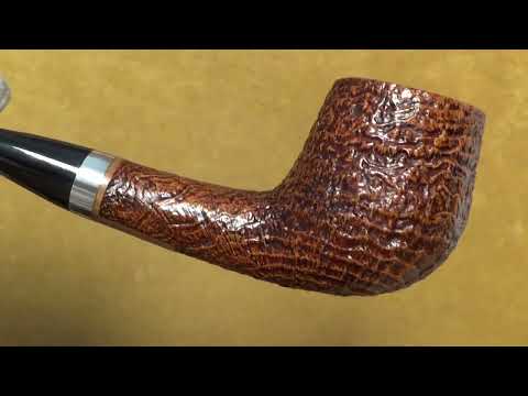 Pipa Il Ceppo gruppo 1 sabbiata con vera  in argento - Light Bent Apple - CE136