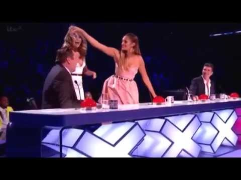 BGT Alesha Dixon pours water over David Walliams after miming jibe!