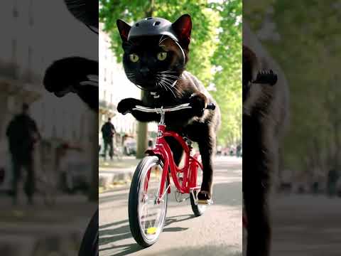 Cat Riding a Motorcycle # Cat #Riding Bike