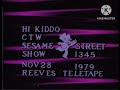 Sesame Street Show 1345 Tape Slate 1979