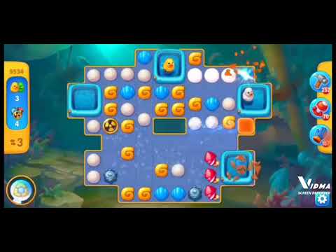 Fishdom. 9534 level no boosters and diamonds. 11 moves