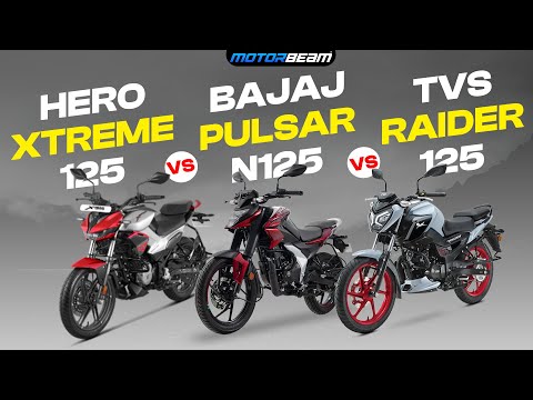 Hero Xtreme 125 vs TVS Raider 125 vs Bajaj Pulsar N125 - Best 125cc Bike In India! | @MotorBeam