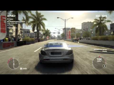 GRID 2 PC Multiplayer Race Gameplay: Tier 4 Fully Upgraded Mercedes-Benz SLR Mclaren 722 in Miami