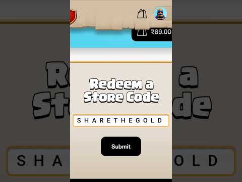 Code- onemagicgift and sharethegold from the supercell store #trendingshorts #gaming #clashofclans