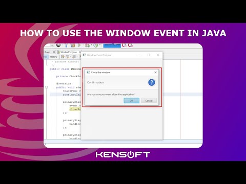 JavaFX Tutorial: Window Event in Java For Beginners