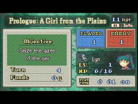 Fire Emblem 7 Lyn Hard Mode Iron Man Prologue-Part 1 - Batta The Beast