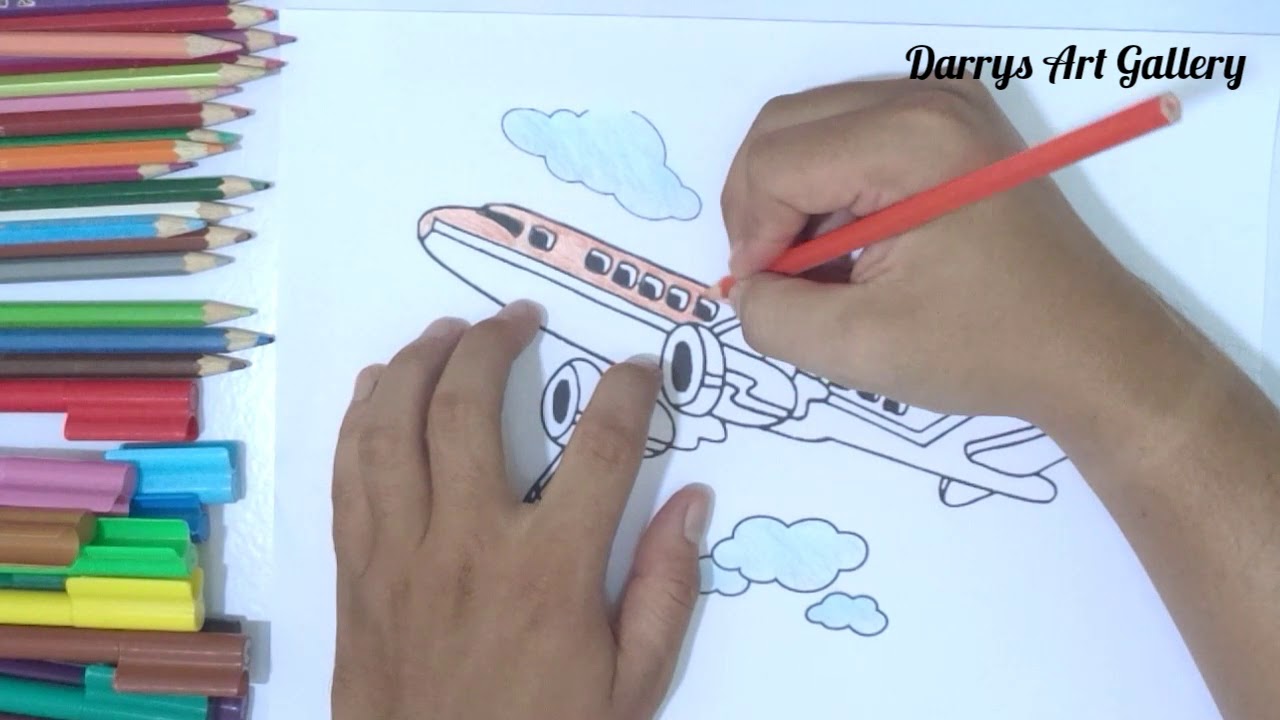 Coloring Pages For Kids: Airplane Coloring Page - #32