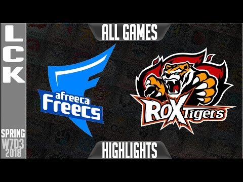 AFS vs ROX Highlights ALL GAMES | LCK Week 7 Spring 2018 W7D3 | Afreeca Freecs vs ROX Tigers