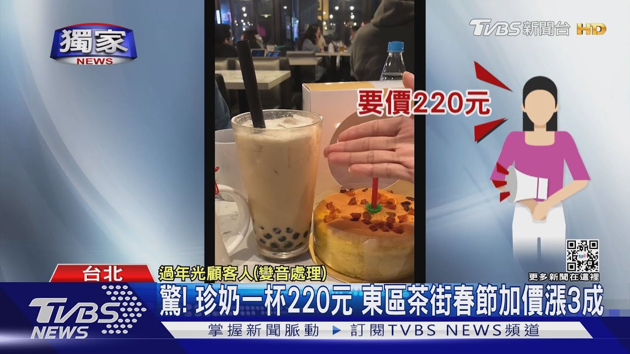 驚!珍奶一杯220元 東區茶街春節加價漲3成