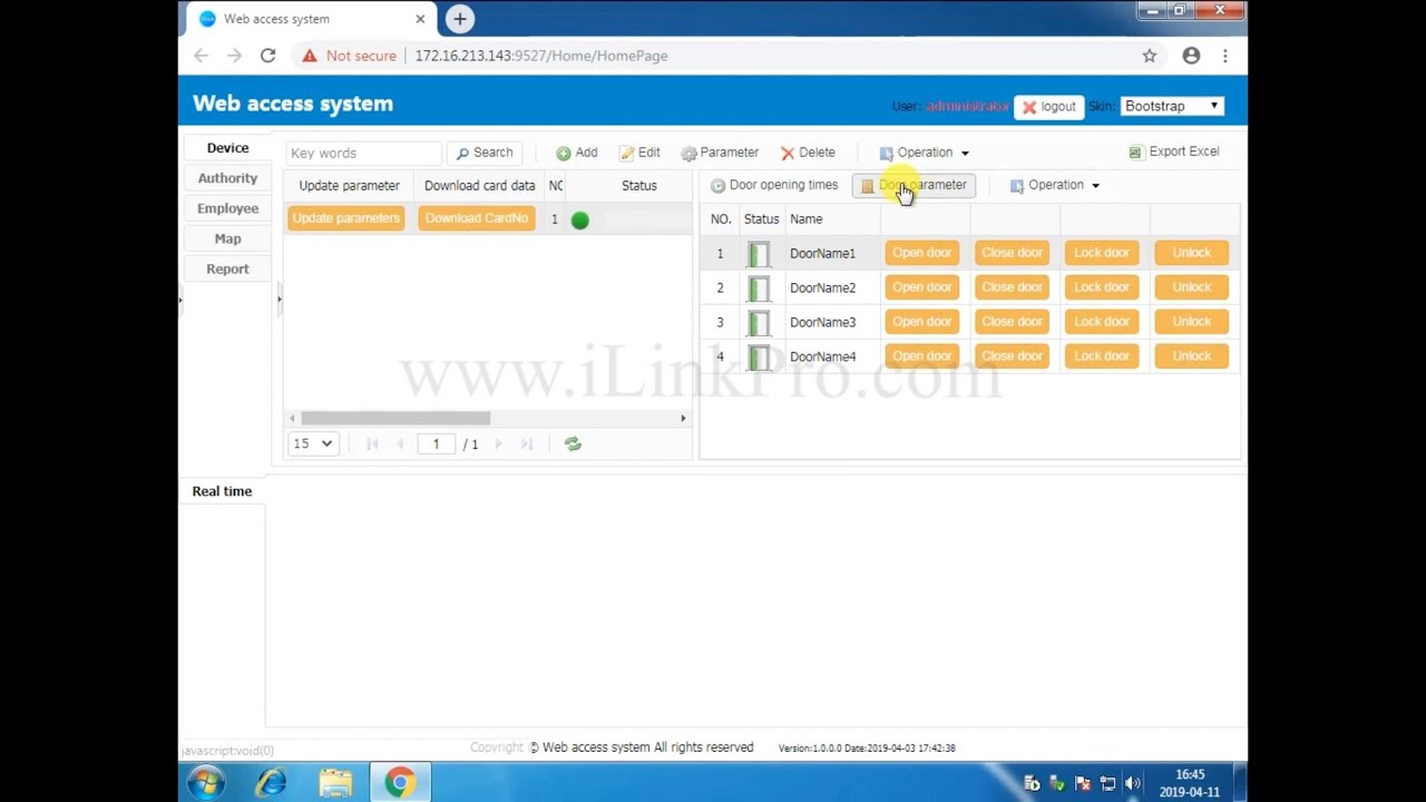 Access Control System WEB Software
