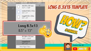 HOW TO ADD LONG (8.5X13) SA IYONG PAPER SIZES | TAGALOG TUTORIAL