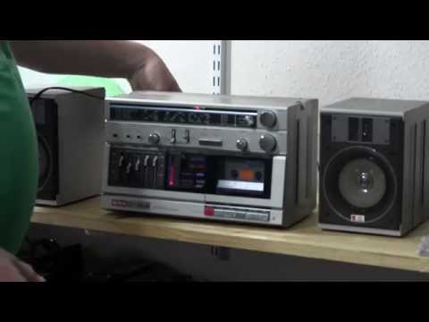 Aiwa CA-30 3 piece Stereo radio cassette 5 band eq boombox unboxing & Playing