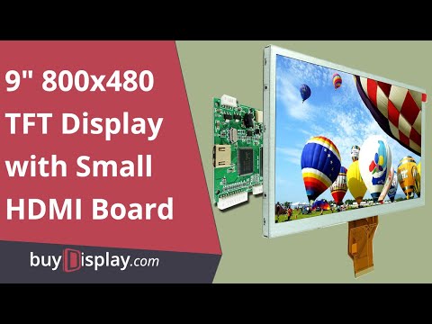 How to Connect 9 inch TFT LCD Display 800x480 w/Touch Screen Panel to Raspberry Pi/HDMI Board