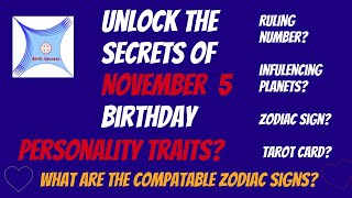 November 5 birthday personality & compatibility #zodiac #astrology #numerology #tarotcard #planets