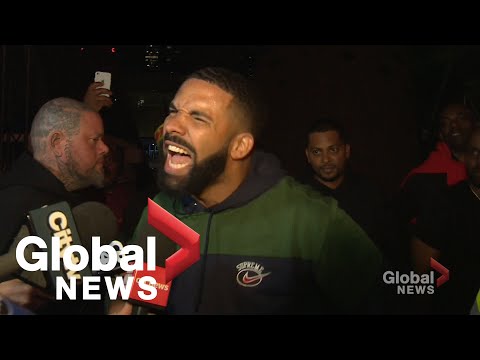 Drake gives rousing speech about Toronto after Raptors win Game 5