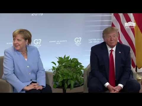 Merkel trifft Trump bei G7: Ihre Blicke sagen mehr als Worte