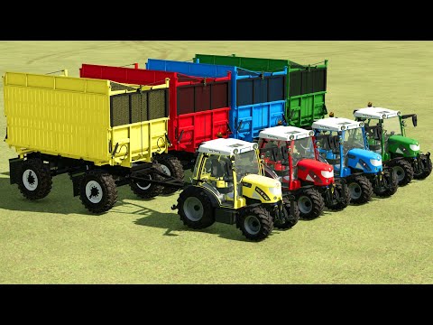 KING OF COLORS! RIGITRAC ELECTIRIC TRACTORS wiht CORN SILAGE JOB! Farming Simulator 22