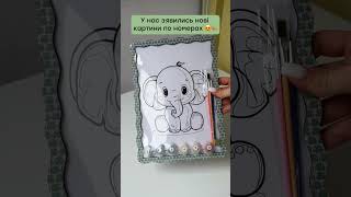 Набір для розпису, картина по номерах "Слоник" формат А4