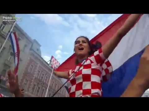 Slavje hrvaških navijačev v Zagrebu