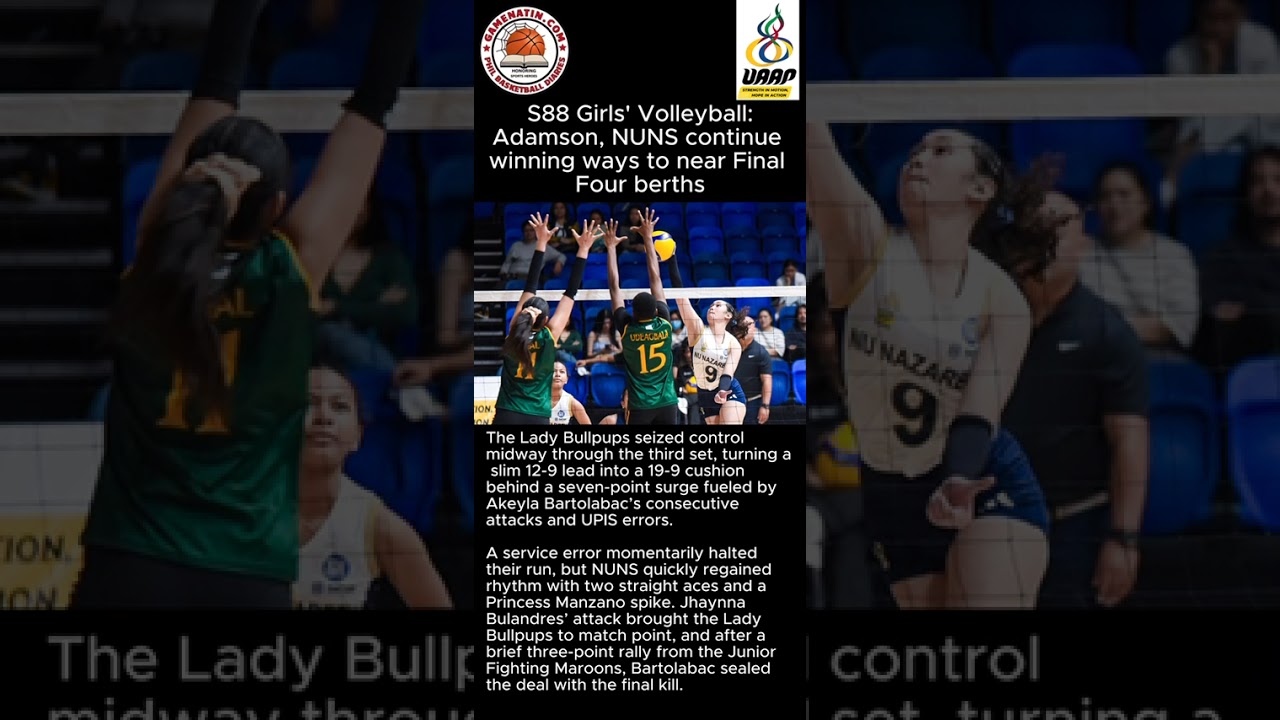 UAAP Girls' Volleyball:  Adamson, NU remain at the helm