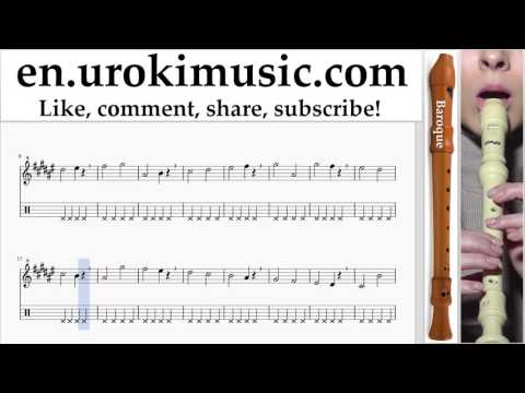 Recorder lessons (B.) Michael Jackson - Beat It Sheet Music Tutorial Part#1 um-i352