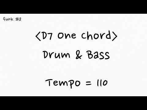 D7 One Chord Backing Track  (Drum & Bass, Tempo = 110)