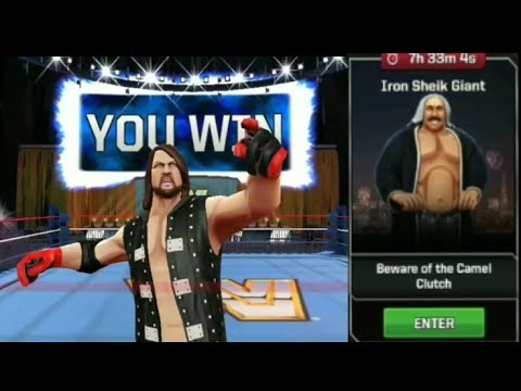 Iron Sheik giant beware of the camel clutch epic aj styles | WWE mayhem | WWE mayhem blasters |
