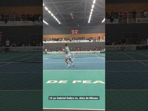 16-year-old Gabriel Debru great striking vs Alex de Minaur at the Open Markal Bourg-de-Péage 🔥