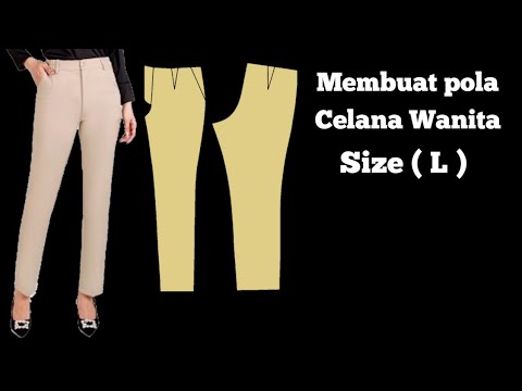 making a pattern for women's pants size L // pattern for women's pants size L